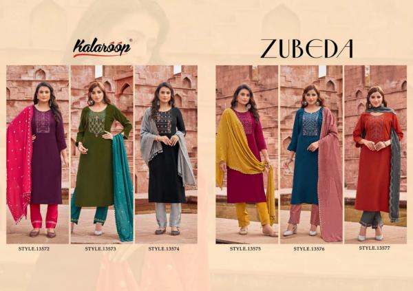 Kivi Zubeda Silk Embroidery Designer Readymade Suit